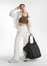 SOFT TOUCH SWEATSHIRT M. REISSVERSCHLUSS - WEISS - MILK WHITE | DEHA