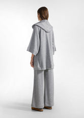 SWEAT-CARDIGAN MIT LUREX - GRAU - GREY MELANGE | DEHA