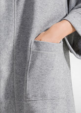 SWEAT-CARDIGAN MIT LUREX - GRAU - GREY MELANGE | DEHA
