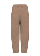 PANTALONE CARROT FIT IN FELPA LUREX MARRONE - Outlet | DEHA