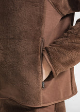 POLAR FLEECE JACKET WITH SCUBA TRIMS - BROWN - COFFEE BROWN | DEHA