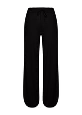 JOGGER DI MAGLIA IN MISTO LANA NERO - fronte | DEHA