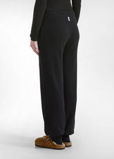 WOOLY BLEND KNITTED JOGGER PANTS - BLACK - BLACK | DEHA