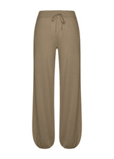 KNITTED JOGGER IN BROWN WOOL BLEND - Pants - Outlet | DEHA