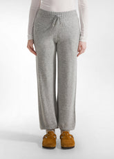 WOOLY BLEND KNITTED JOGGER PANTS - GREY - GREY MELANGE | DEHA