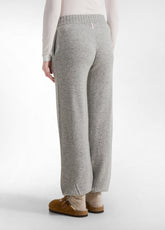 WOOLY BLEND KNITTED JOGGER PANTS - GREY - GREY MELANGE | DEHA