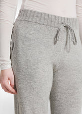 WOOLY BLEND KNITTED JOGGER PANTS - GREY - GREY MELANGE | DEHA