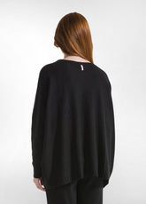 WOOOLY BLEND LOOSE SWEATER - BLACK - BLACK | DEHA