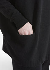 WOOOLY BLEND LOOSE SWEATER - BLACK - BLACK | DEHA
