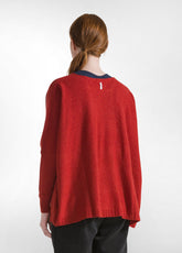 WOOOLY BLEND LOOSE SWEATER - ORANGE - RUST ORANGE | DEHA