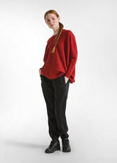 WOOOLY BLEND LOOSE SWEATER - ORANGE - RUST ORANGE | DEHA