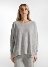 PULLOVER AMPIO MISTO LANA GRIGIO - fronte | DEHA
