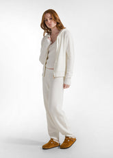 LOUNGE-STRICKJOGGER - WEISS - MILK WHITE | DEHA