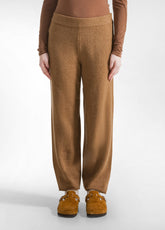 PANTALONE LOUNGE IN MAGLIA CARROT FIT MARRONE - GLACE' BROWN | DEHA