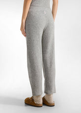 LOUNGE KNITTED CARROT-FIT PANTS - GREY - GREY MELANGE | DEHA