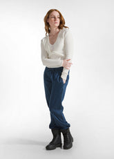 LOUNGE KNITTED SLIM FIT TOP - WHITE - MILK WHITE | DEHA