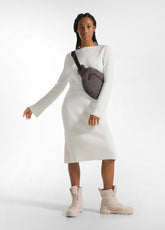 LOUNGE KNITTED LONG DRESS - WHITE - Dresses, skirts, and suits - Outlet | DEHA