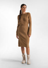 LOUNGE STRICK-KLEID - BRAUN - GLACE' BROWN | DEHA