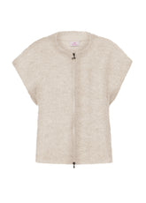 GILET IN BOUCLE' CON ZIP BIANCO - CREAM | DEHA