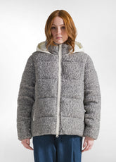 PADDED BOUCLE' WOOLY JACKET - GREY - Jacket - Outlet | DEHA