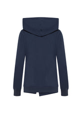 BIKER SWEATSHIRT AUS ORGANISCHER BAUMWOLLE - BLAU | DEHA