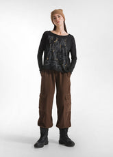 CORDUROY CARGO PANTS - BROWN - Pants - Outlet | DEHA