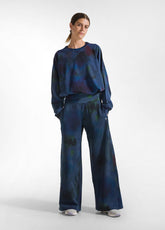 BEDRUCKTES SWEATSHIRT AUS BAUMWOLLE - MEHRFARBIG - PAINTED BLUE | DEHA