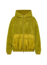 KAPUZENJACKE AUS TEDDYSTOFF - GRUEN - Kapuzenpullover | DEHA