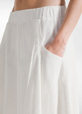 CORD-ROCK MIT FALTEN - WEISS - MILK WHITE | DEHA