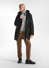 PANTALONE DRITTO IN GABARDINE DI MODAL MARRONE - Outlet | DEHA