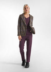 PANTALONE DRITTO IN GABARDINE DI MODAL VIOLA - Outlet | DEHA