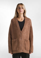 BRAUNER WEICHER CARDIGAN - GLACE' BROWN | DEHA