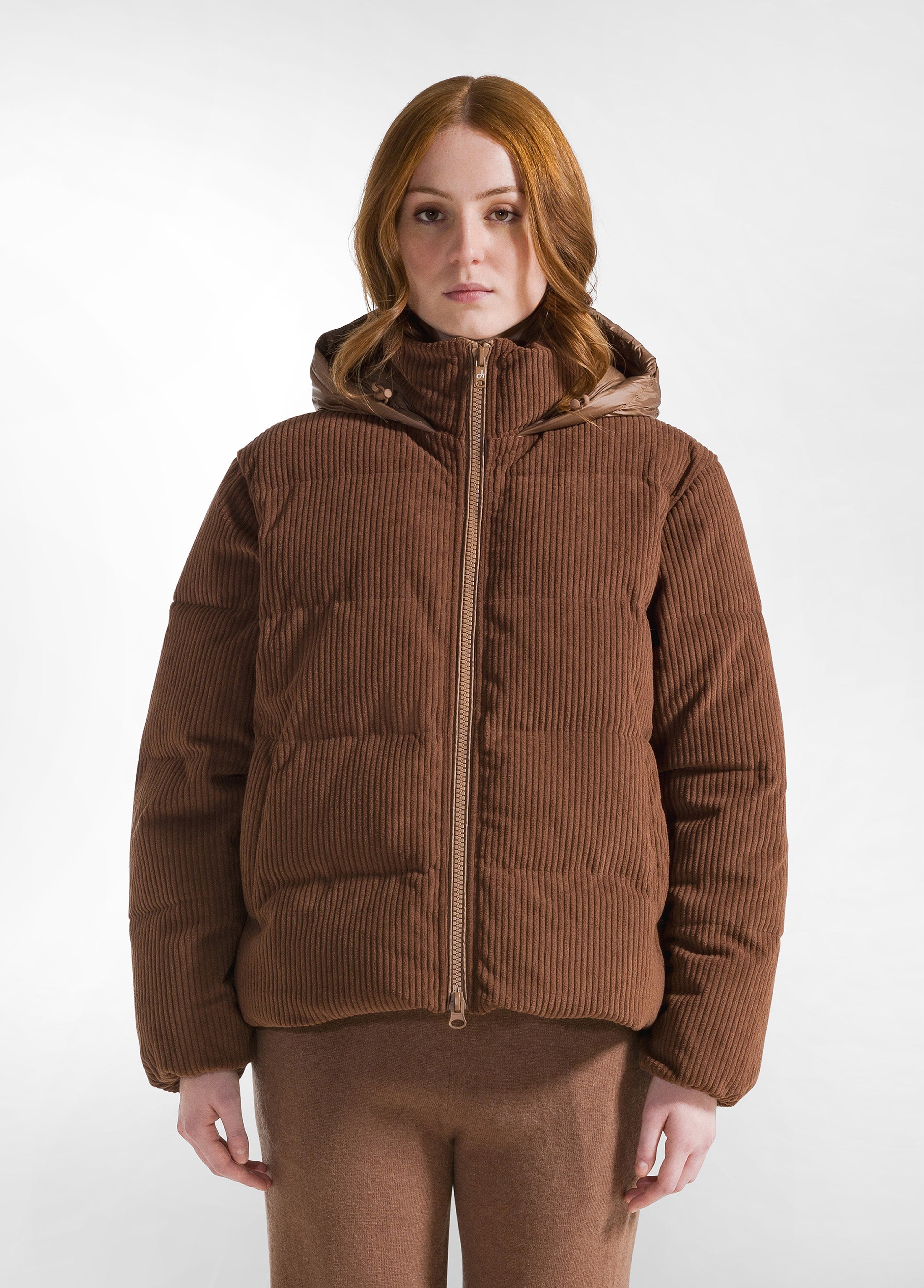 CORDUROY PADDED JACKET BROWN DEHA