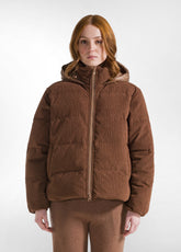 CORDUROY PADDED JACKET - BROWN - Jacket - Outlet | DEHA