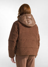 CORDUROY PADDED JACKET - BROWN - GLACE' BROWN | DEHA