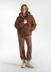 CORDUROY PADDED JACKET - BROWN - GLACE' BROWN | DEHA