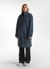TEDDY FLEECE LONG COAT - BLUE - Jacket - Outlet | DEHA