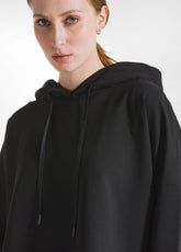 BEQUEMES LANGE KAPUZENSWEATSHIRT - SCHWARZ - BLACK | DEHA