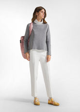 TEXTURED STRAIGHT PANTS - WHITE - MILK WHITE | DEHA