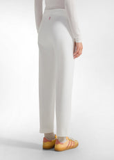 TEXTURED STRAIGHT PANTS - WHITE - MILK WHITE | DEHA