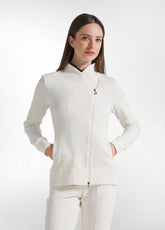 BIKERJACKE MIT MATELASSE-EFFEKT - WEISS - MILK WHITE | DEHA