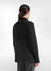 WARMER-FLEECE-DOPPELREIHER BLAZER - SCHWARZ - BLACK | DEHA