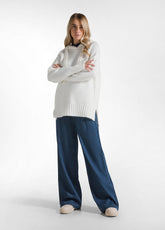 PANTALONE PALAZZO IN DENIM LYOCELL BLU - DARK BLUE DENIM | DEHA