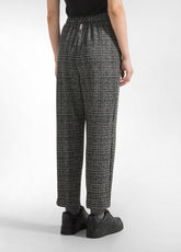 BLACK PLAID JACQUARD PANTS - BLACK | DEHA