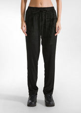 PANTALONE DRITTO IN VELLUTO DI VISCOSA NERO - Outlet | DEHA