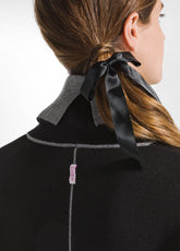 PULLOVER BICOLORE COLLO ALTO NERO - BLACK | DEHA