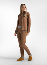 ZWEIFARBIGE STRICKJACKE MIT REISSVERSCHLUSS BRAUN - GLACE' BROWN | DEHA