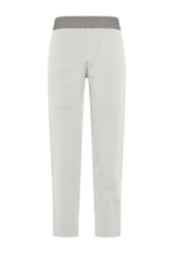 BI-COLOR KNITTED STRAIGHT PANTS - WHITE | DEHA