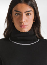 ZWEIFARBIGE STICKKLEID - SCHWARZ - BLACK | DEHA