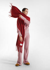 SCIARPA SOFFICE CON FRANGIE ARANCIO - Accessori - Outlet | DEHA